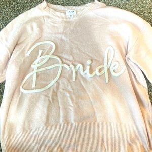 Light pink, pink lily bride long sleeve top. Size XS
